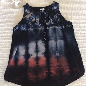 Women’s tie dye cotton tank top